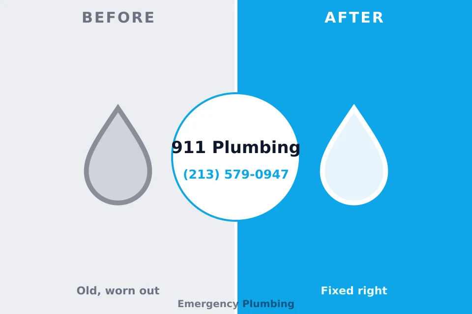 Before and after: plumbing repair Lebanon, TN